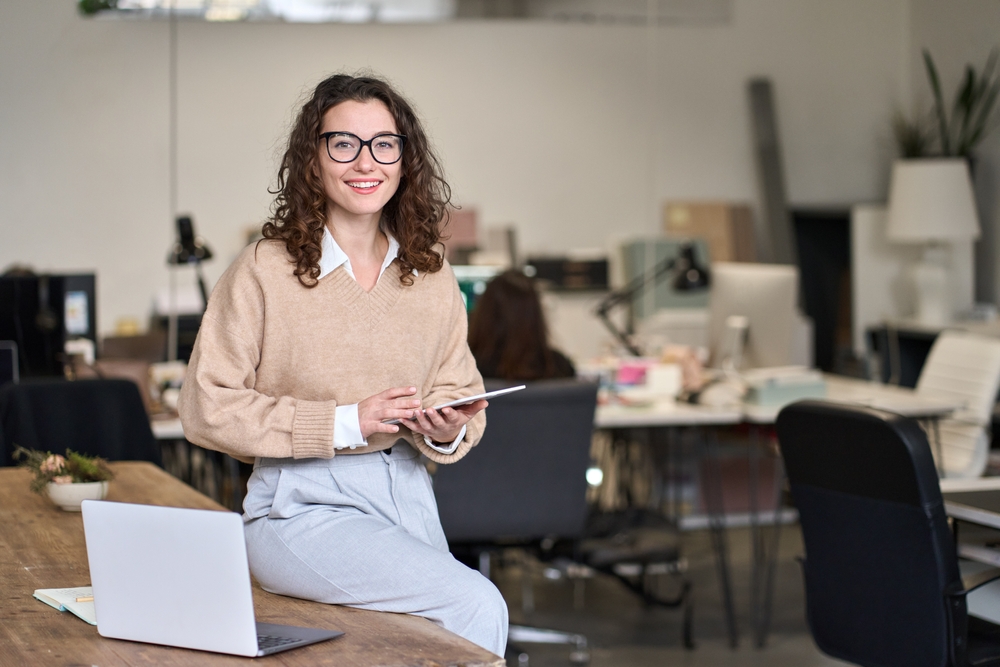 woman with a job in fintech